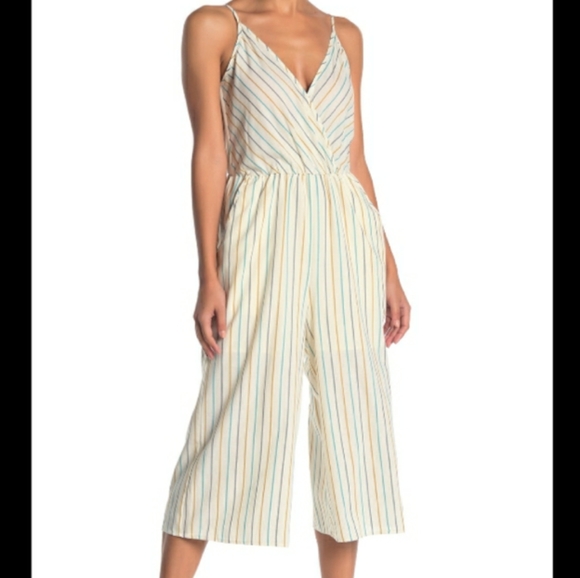 Stripe Culotte Jumpsuit (Multi) - Picture 1 of 11
